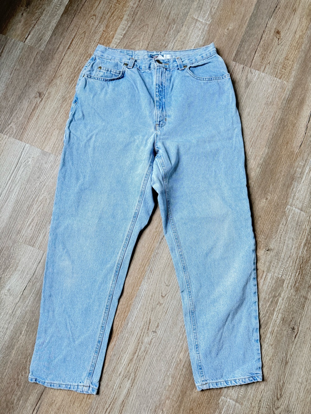 VTG Liz Claiborne Classic Fit Denim Petite Mom Jeans Cotton Blue Straight 28